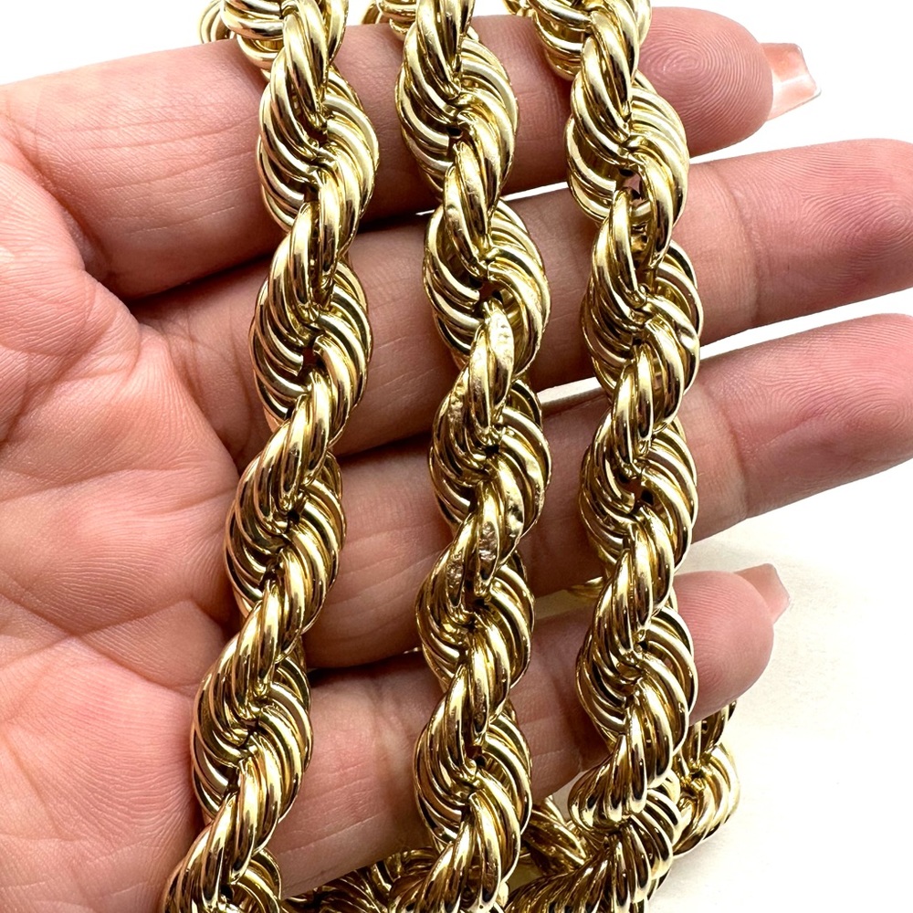 10K Gold Rope Chain Necklace